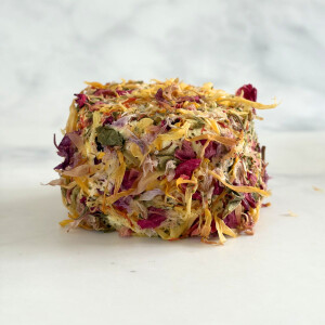 Chèvre frais aux fleurs - Ziegenfrischkäse...