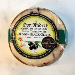 Spanischer Schafkäse mit schwarzen Oliven 190 g Laib